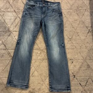 Buckle Men's Bootcut Jeans in Light Blue